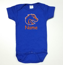 Boise State Broncos Personalized Team Color Baby Onesie