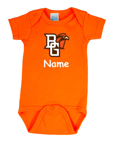 Bowling Green St. Falcons Personalized Team Color Baby Onesie