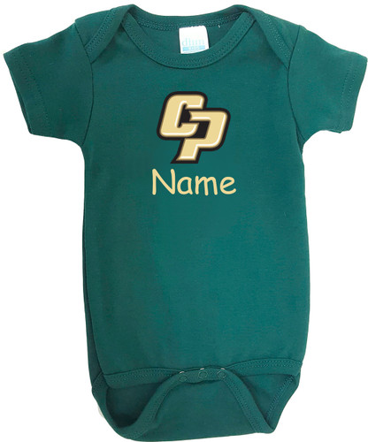 Cal Poly Mustangs Personalized Team Color Baby Onesie