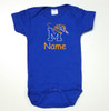 Memphis Tigers Personalized Team Color Baby Onesie