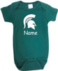 Michigan State Spartans Personalized Team Color Baby Onesie