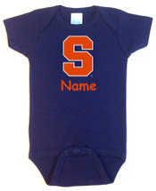 Syracuse Orange Personalized Team Color Baby Bodysuit