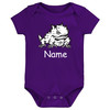 Texas Christian TCU Horned Frogs Personalized Team Color Baby Onesie