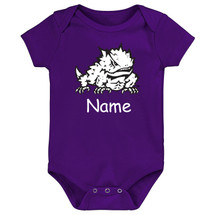 Texas Christian TCU Horned Frogs Personalized Team Color Baby Onesie