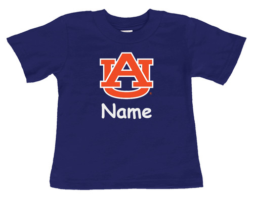 Auburn Tigers Personalized Team Color Baby/Toddler T-Shirt