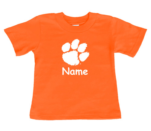 Clemson Tigers Personalized Team Color Baby/Toddler T-Shirt
