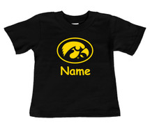 Iowa Hawkeyes Personalized Team Color Baby/Toddler T-Shirt
