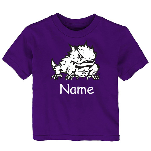 Texas Christian TCU Horned Frogs Personalized Team Color Baby/Toddler T-Shirt