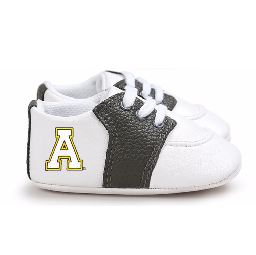 Appalachian State Mountaineers Pre-Walker Baby Shoes - Black Trim