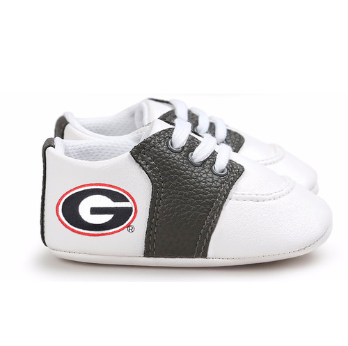 Georgia Bulldogs Pre-Walker Baby Shoes - Black Trim