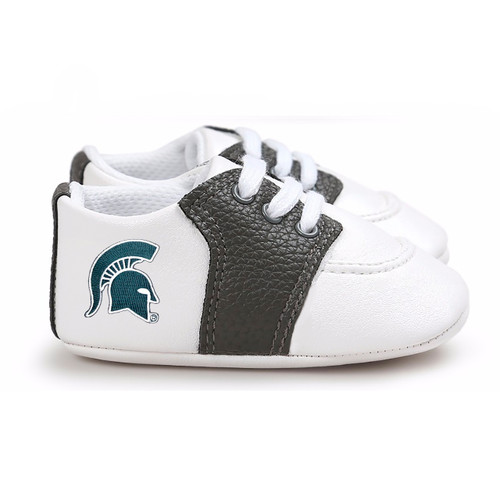 Michigan State Spartans Pre-Walker Baby Shoes - Black Trim