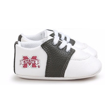 Mississippi State Bulldogs Pre-Walker Baby Shoes - Black Trim