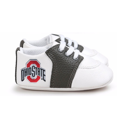 Ohio State Buckeyes Pre-Walker Baby Shoes - Black Trim