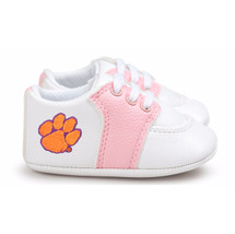 Clemson Tigers Pre-Walker Baby Shoes - Pink Trim