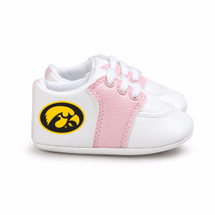Iowa Hawkeyes Pre-Walker Baby Shoes - Pink Trim