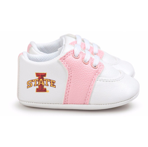 Iowa State Cyclones Pre-Walker Baby Shoes - Pink Trim