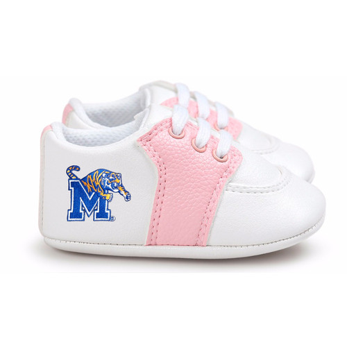 Memphis Tigers Pre-Walker Baby Shoes - Pink Trim