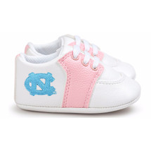 North Carolina Tar Heels Pre-Walker Baby Shoes - Pink Trim