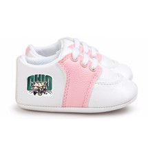 Ohio Bobcats Pre-Walker Baby Shoes - Pink Trim