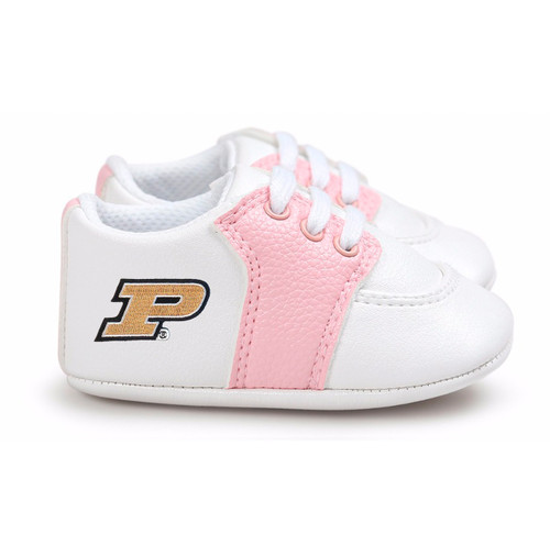 Purdue Boilermakers Pre-Walker Baby Shoes - Pink Trim