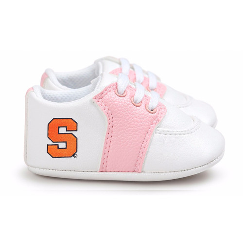 Syracuse Orange Pre-Walker Baby Shoes - Pink Trim