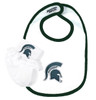 Michigan State Spartans Baby  Bib and Socks with Lace Set