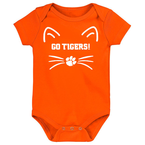 Clemson Tigers Go Tigers! Baby Bodysuit - Orange