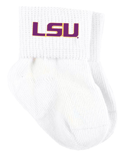 LSU Tigers Baby Sock Booties