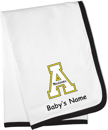 Appalachian State Mountaineers Officially Licensed 100% Cotton Personalized Baby Receiving Blanket