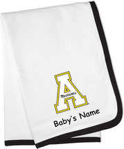 Appalachian State Mountaineers Officially Licensed 100% Cotton Personalized Baby Receiving Blanket