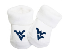 West Virginia Mountaineers  Baby Bootie Socks 0-9 Months