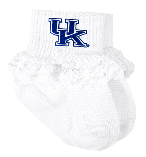 Kentucky Wildcats Baby Laced Sock Booties