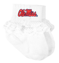 Mississippi Ole Miss Rebels Baby Laced Sock Booties