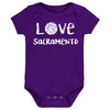 Sacramento Loves Basketball Baby Bodysuit