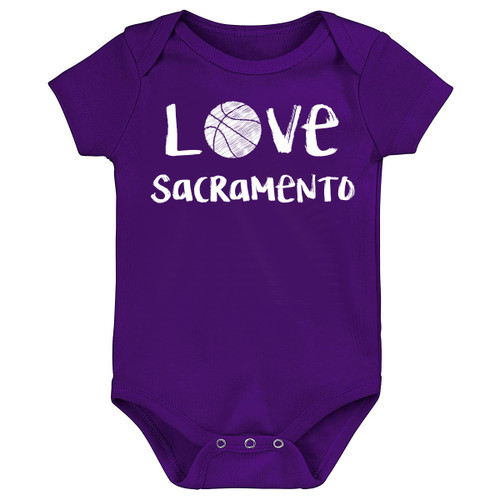Sacramento Loves Basketball Baby Bodysuit