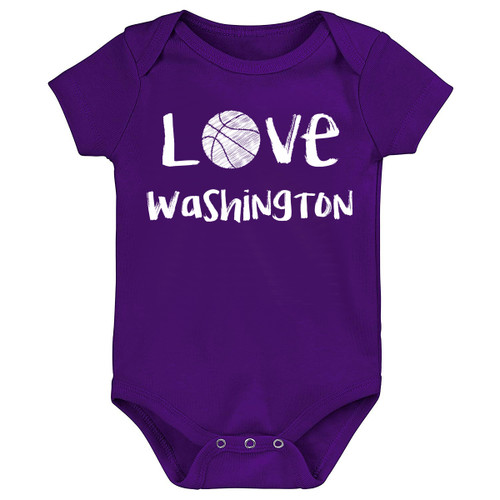 Washington Loves Basketball Baby Bodysuit
