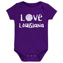 Louisiana Loves Basketball Baby Bodysuit