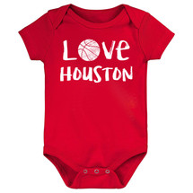 Houston Rockets Cougars Loves Basketball Baby Bodysuit
