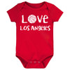 Los Angeles Red Loves Basketball Baby Bodysuit