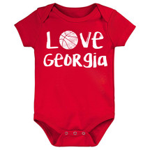 Georgia Loves Basketball Baby Bodysuit