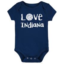 Indiana Loves Basketball Baby Bodysuit