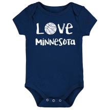 Minnesota Loves Basketball Baby Bodysuit