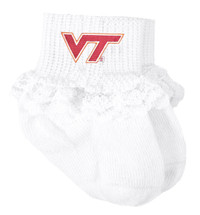 Virginia Tech Hokies Baby Laced Sock Booties