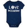 Michigan Loves Basketball Baby Bodysuit