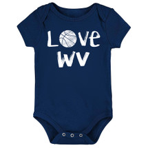 West Virginia Loves Basketball Baby Bodysuit
