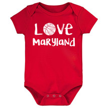 Maryland Loves Basketball Baby Bodysuit
