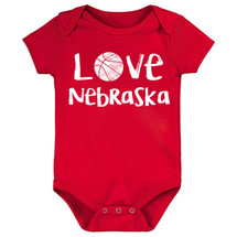Nebraska Loves Basketball Baby Bodysuit