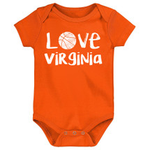 Virginia Loves Basketball Baby Bodysuit