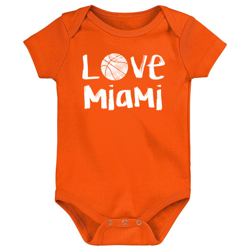 Miami U Loves Basketball Baby Bodysuit