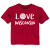 Wisconsin Loves Basketball Youth T-Shirt